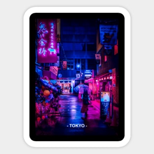 Tokyo Street Neon Synthwave Sticker